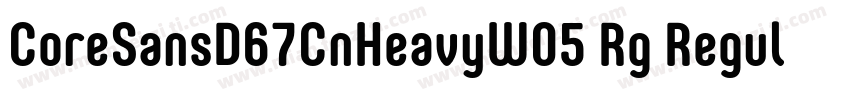 CoreSansD67CnHeavyW05 Rg Regular字体转换